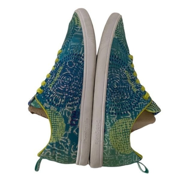 Desigual Fun Eva B & W Lettering Sneakers - Picture 6 of 13